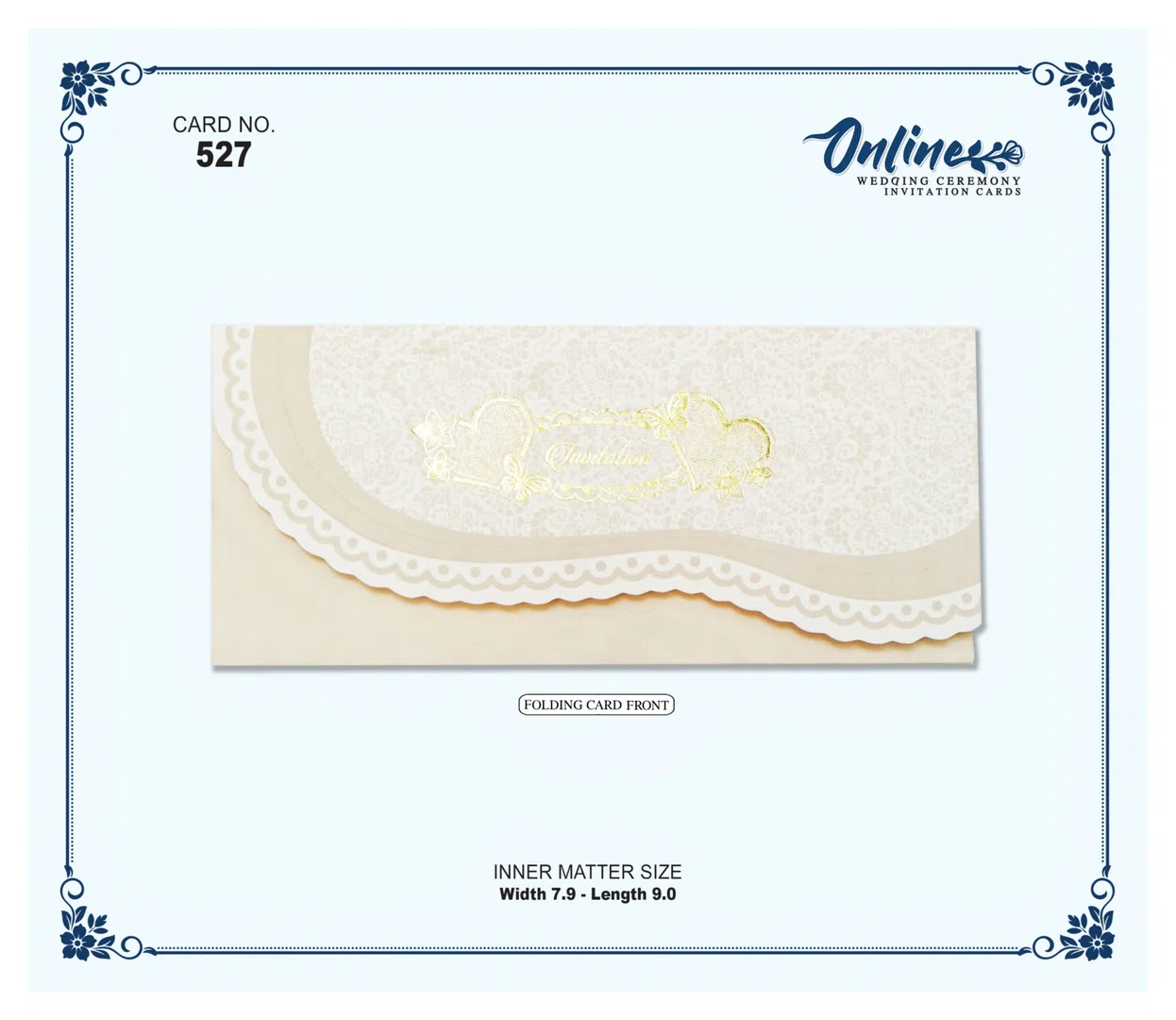 Ivory Lace Border Invitation wedding card design