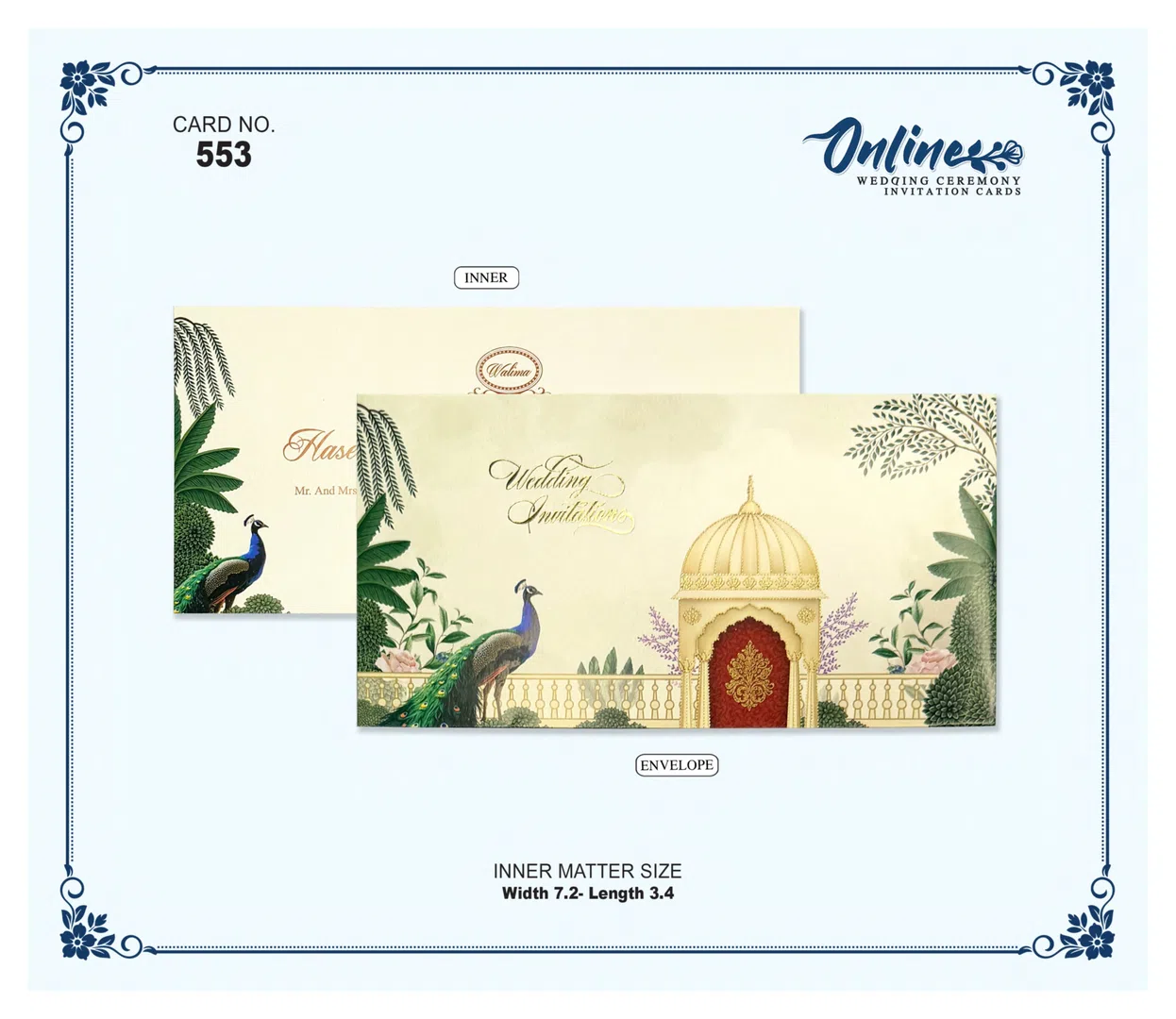 Cream & Gold Floral Invitation wedding card design