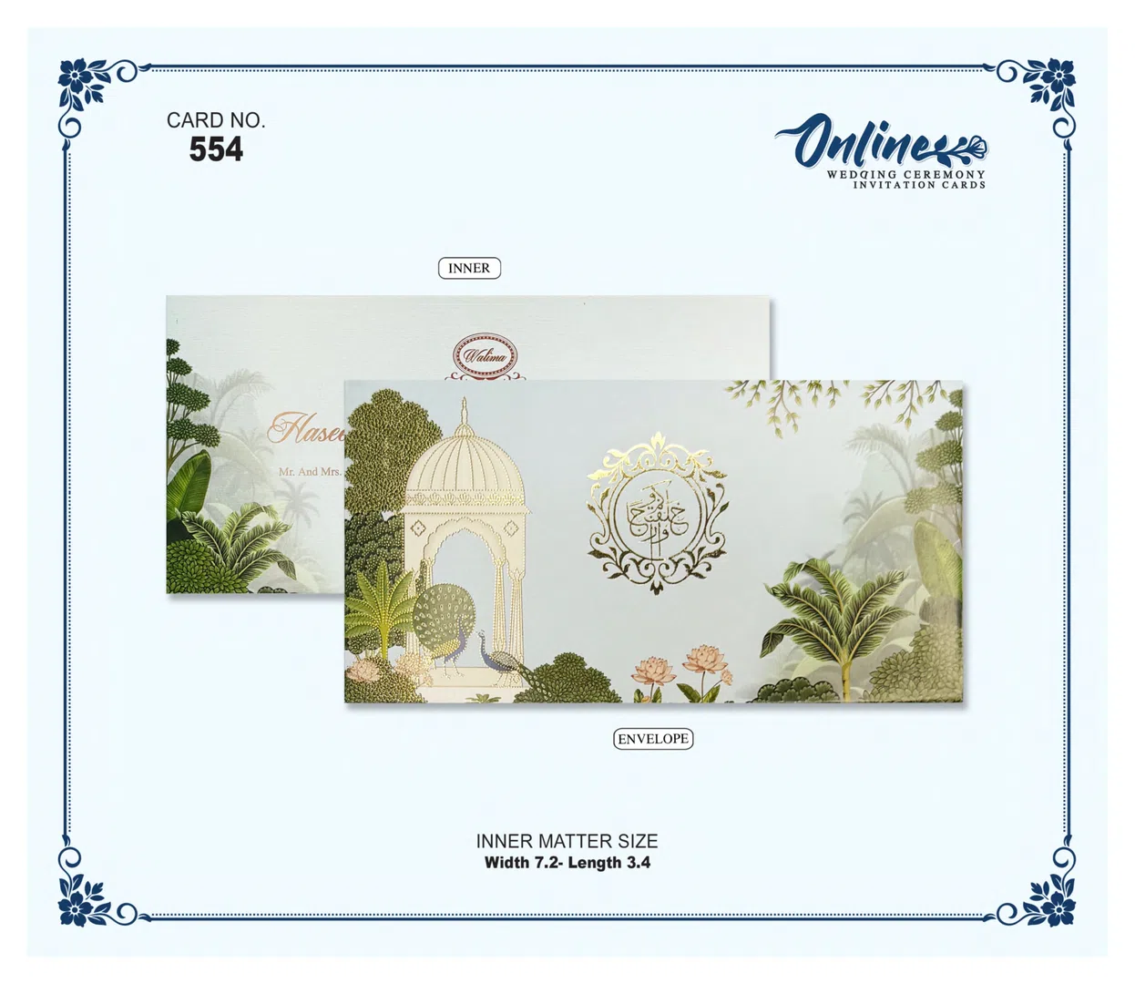 Sage Green Garden Invitation wedding card design