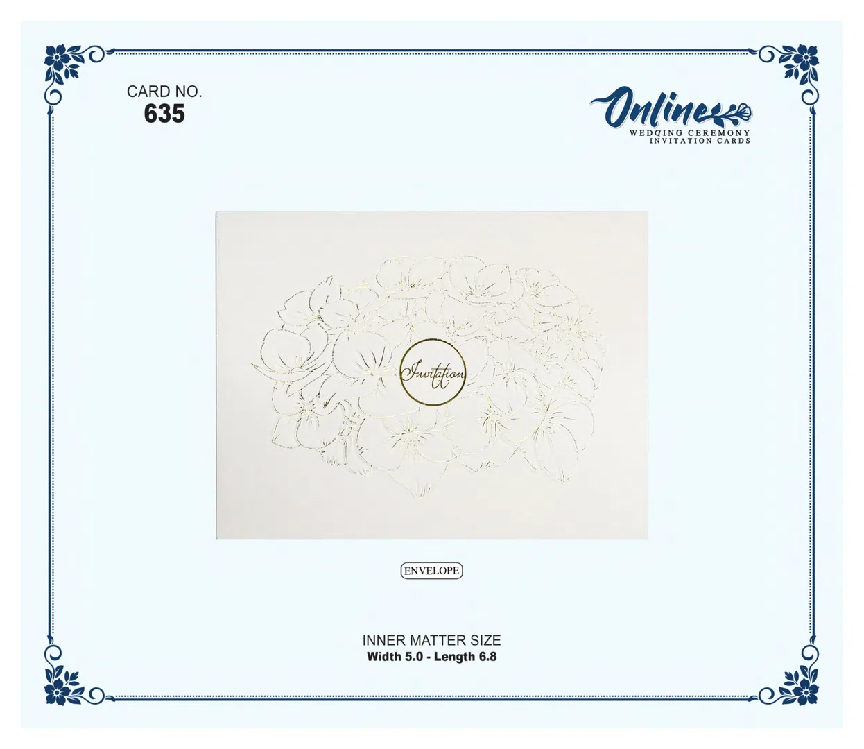 Ivory Floral Invitation wedding card design